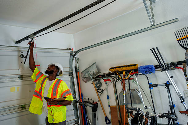 Professional Garage Door technician working in Bluffton, IN
